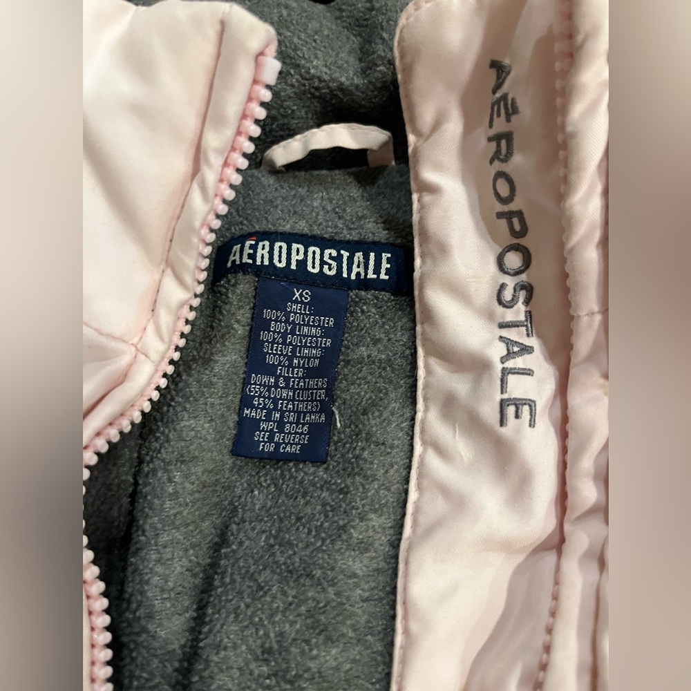 Aeropostale pink puffy coat - size XS (#13)